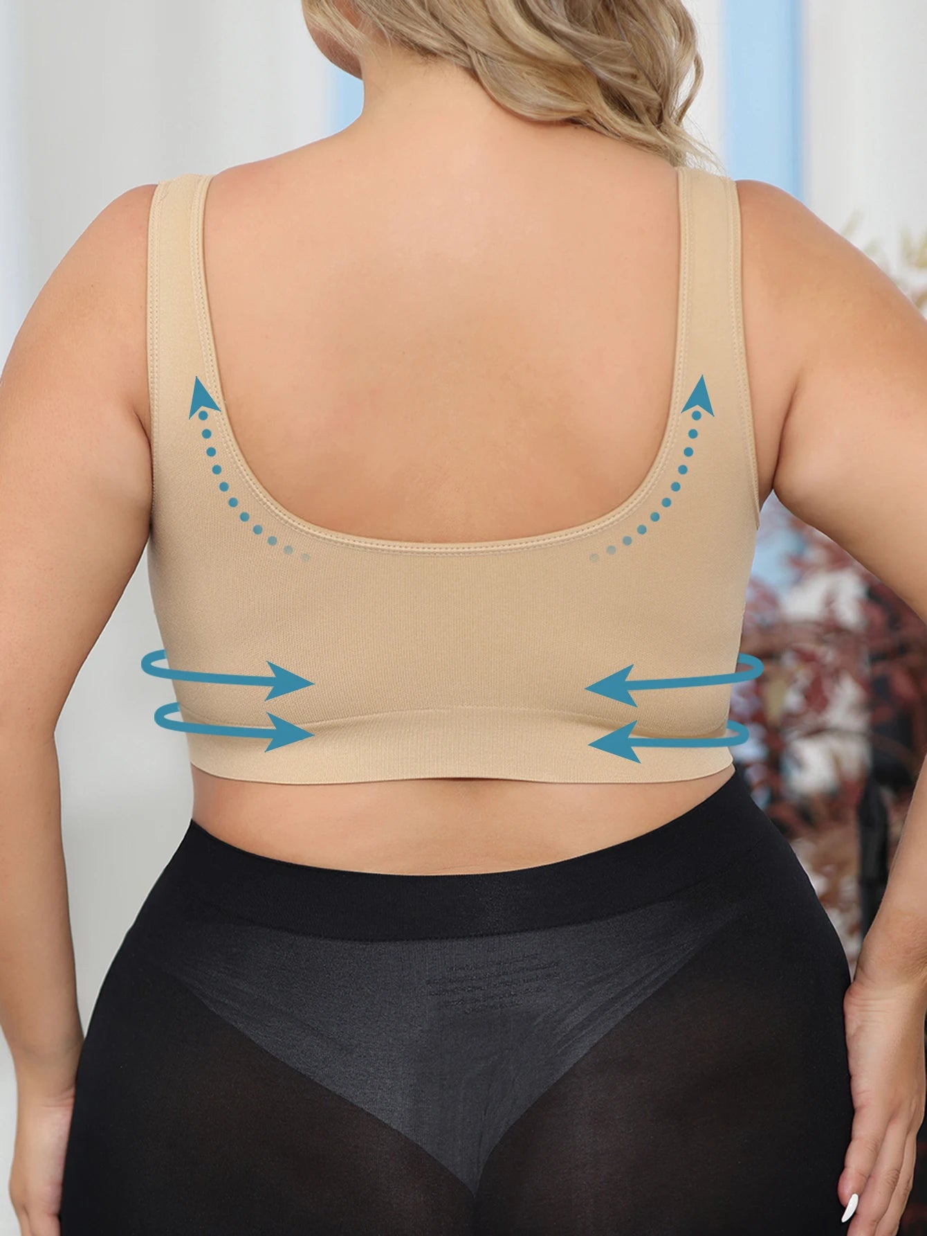 Plus Size Wireless Shaping Bra – Lift & Support with Removable Pads (1XL–4XL)