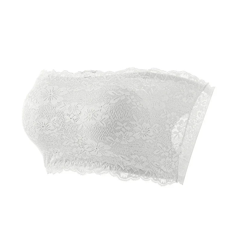 Plus Size Strapless Lace Bra – Seamless Wireless Body Shaping Support