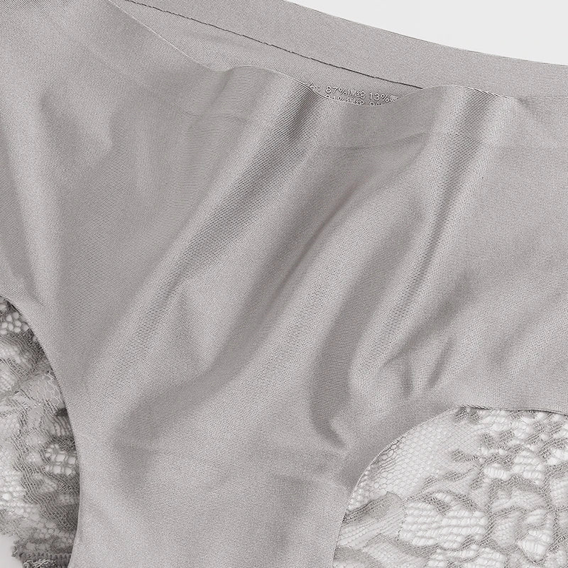 3 Pack Plus Size Lace Briefs for Women – Soft Satin & Floral Underwear Set