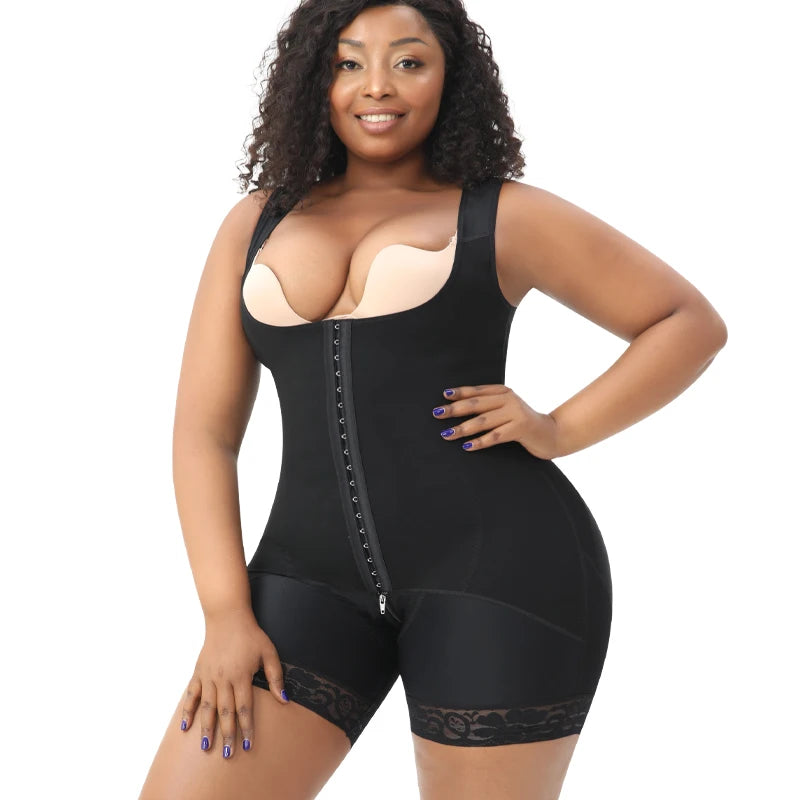 Plus Size Open-Bust Body Shaper – Medium Control Waist Trainer & Butt Lifter Bodysuit