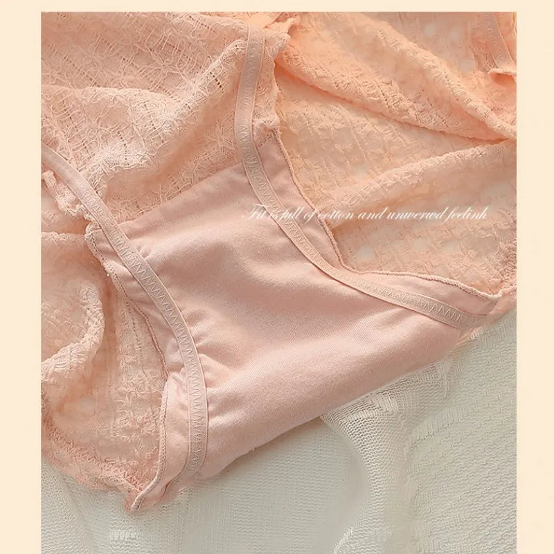 Plus Size Cotton Lace Briefs – Breathable Full Coverage Panties XL–4XL