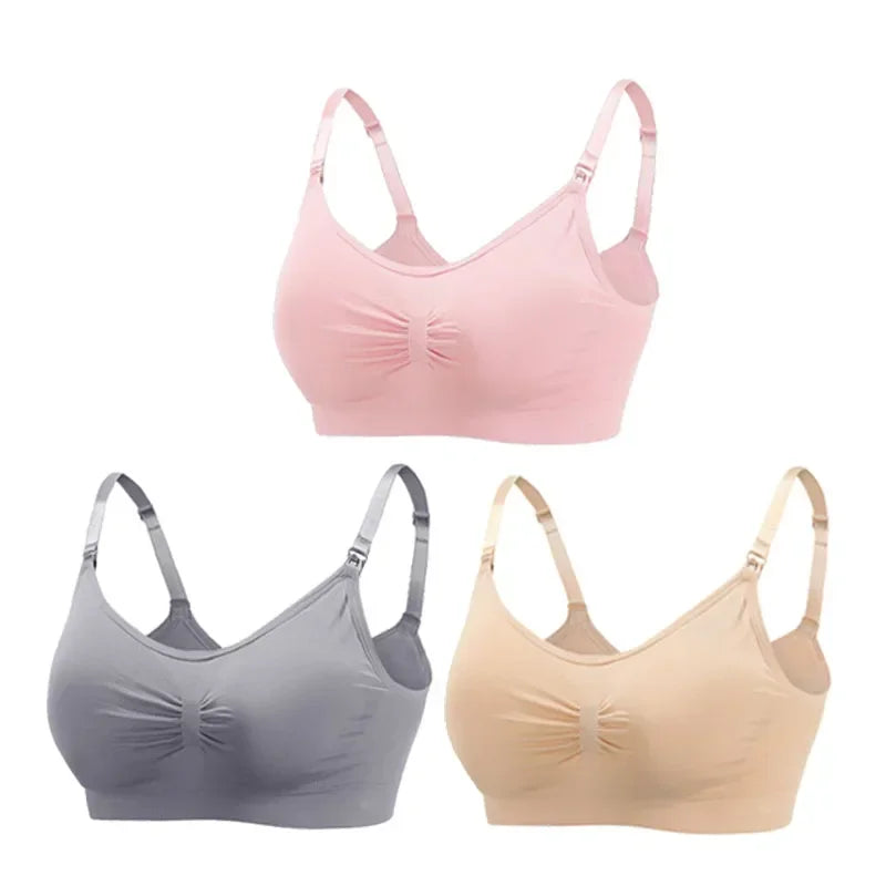 3-Pack Cotton Maternity Nursing Bras for Breastfeeding & Pregnancy
