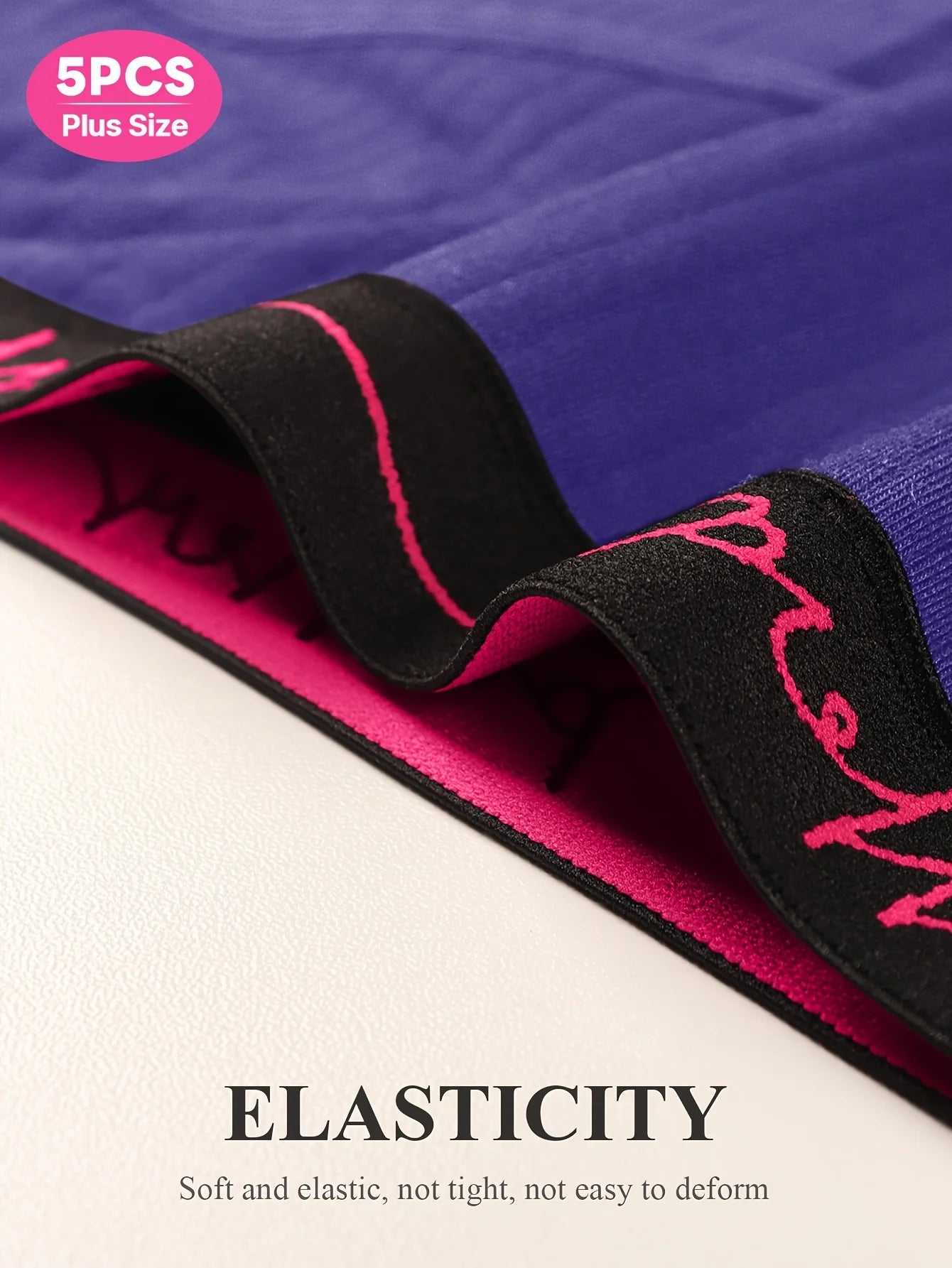 5-Pack Plus Size Mid-Rise Boyshort Underwear – Soft, Seamless & Comfortable