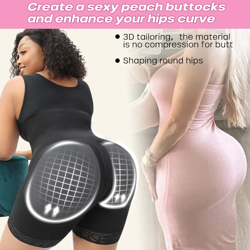 Plus Size Open-Bust Body Shaper – Medium Control Waist Trainer & Butt Lifter Bodysuit
