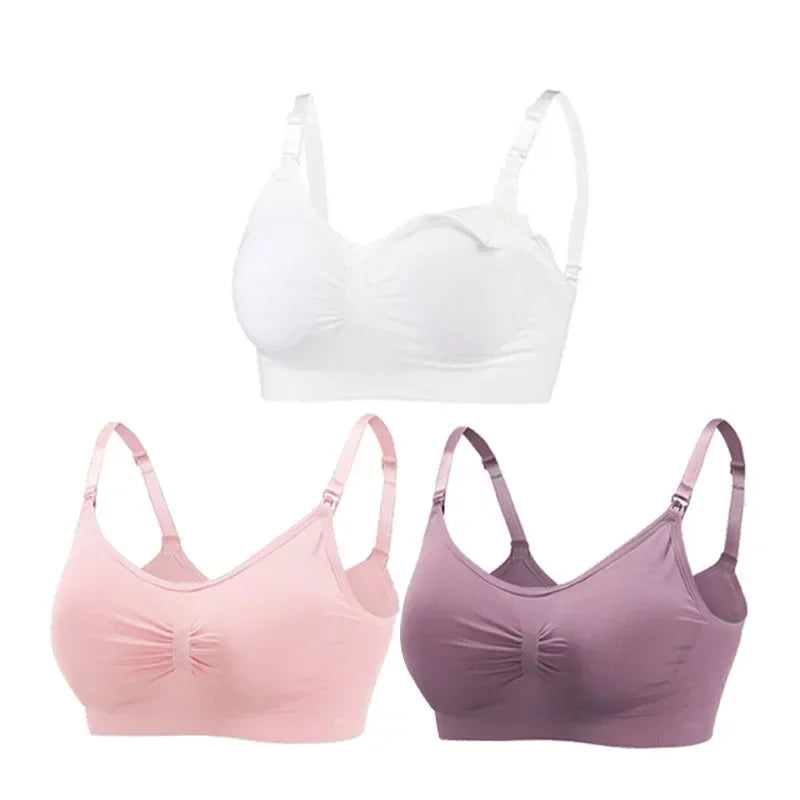 3-Pack Cotton Maternity Nursing Bras for Breastfeeding & Pregnancy