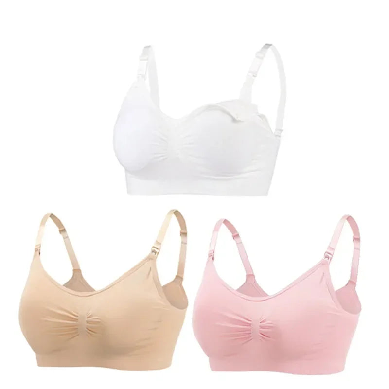 3-Pack Cotton Maternity Nursing Bras for Breastfeeding & Pregnancy